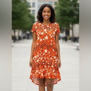 NEW Lularoe Americana Stars Carly High Low Dress